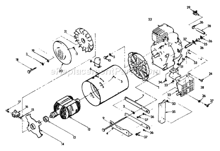 Page A Diagram and Parts List for 9116-0  Briggs and Stratton Generator